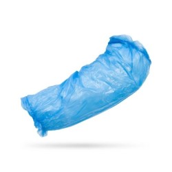 Husă de protecție pentru mână din polietilenă albă, 100 bucăți.