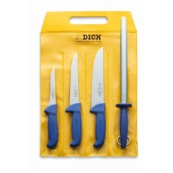 Set de cuțite F. DICK, cu 4 piese cu ascuțitoare, ErgoGrip