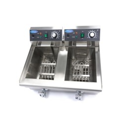 Friteuza electrică Maxima 2 x 10 L cu robinet