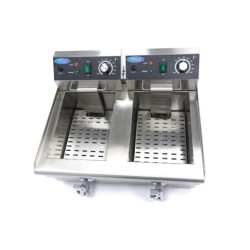 Friteuza electrică Maxima 2 x 10 L cu robinet